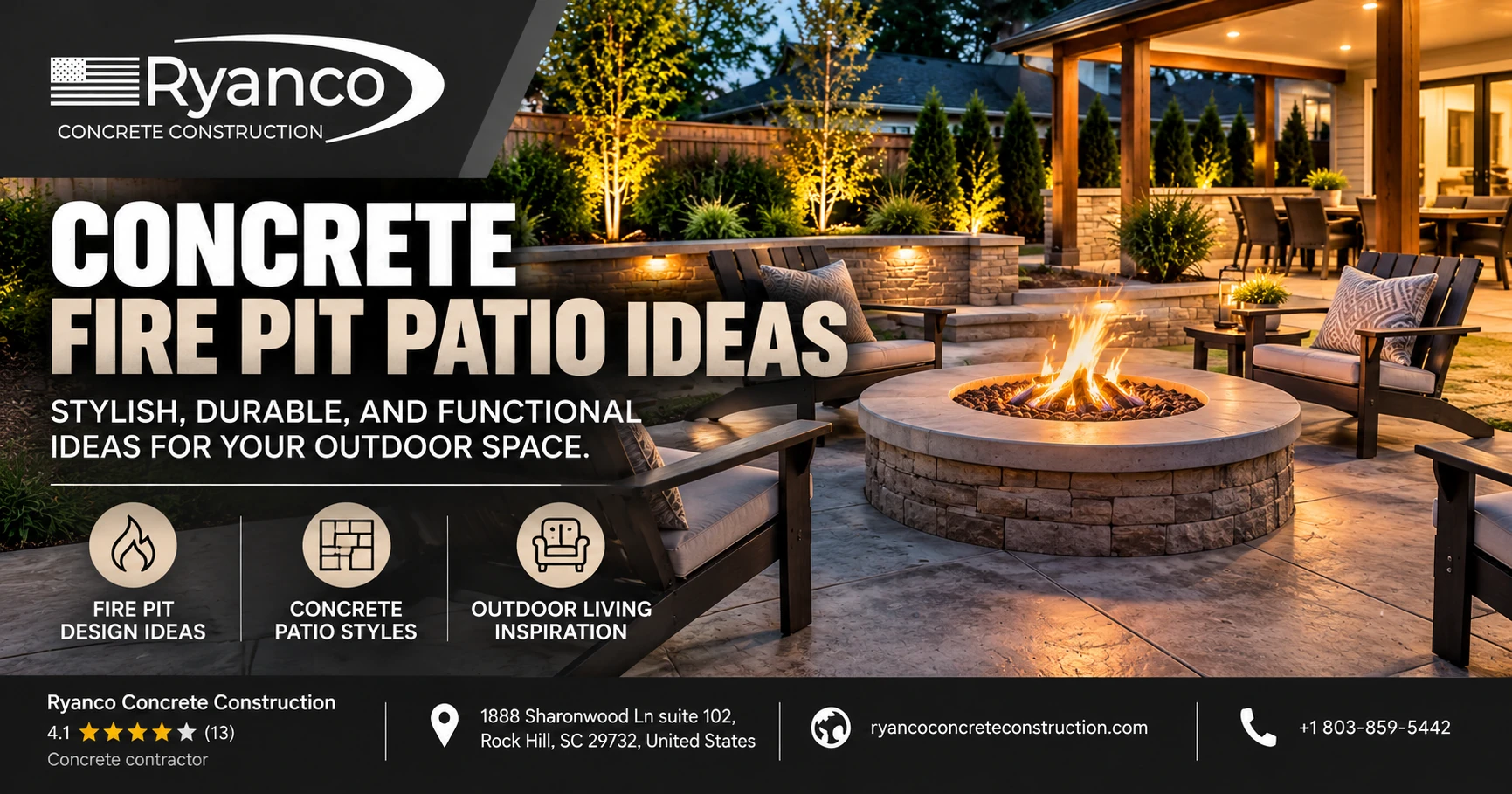 Concrete Fire Pit Patio Ideas