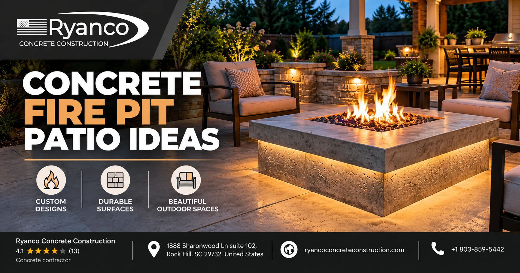 Concrete Fire Pit Patio Ideas