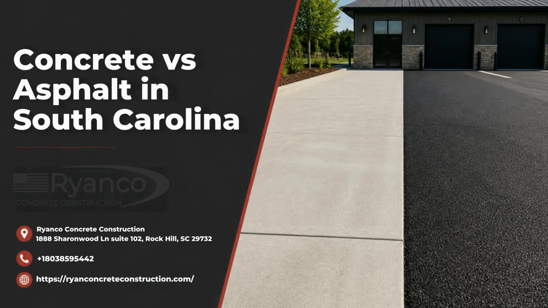 Concrete vs Asphalt in South Carolina