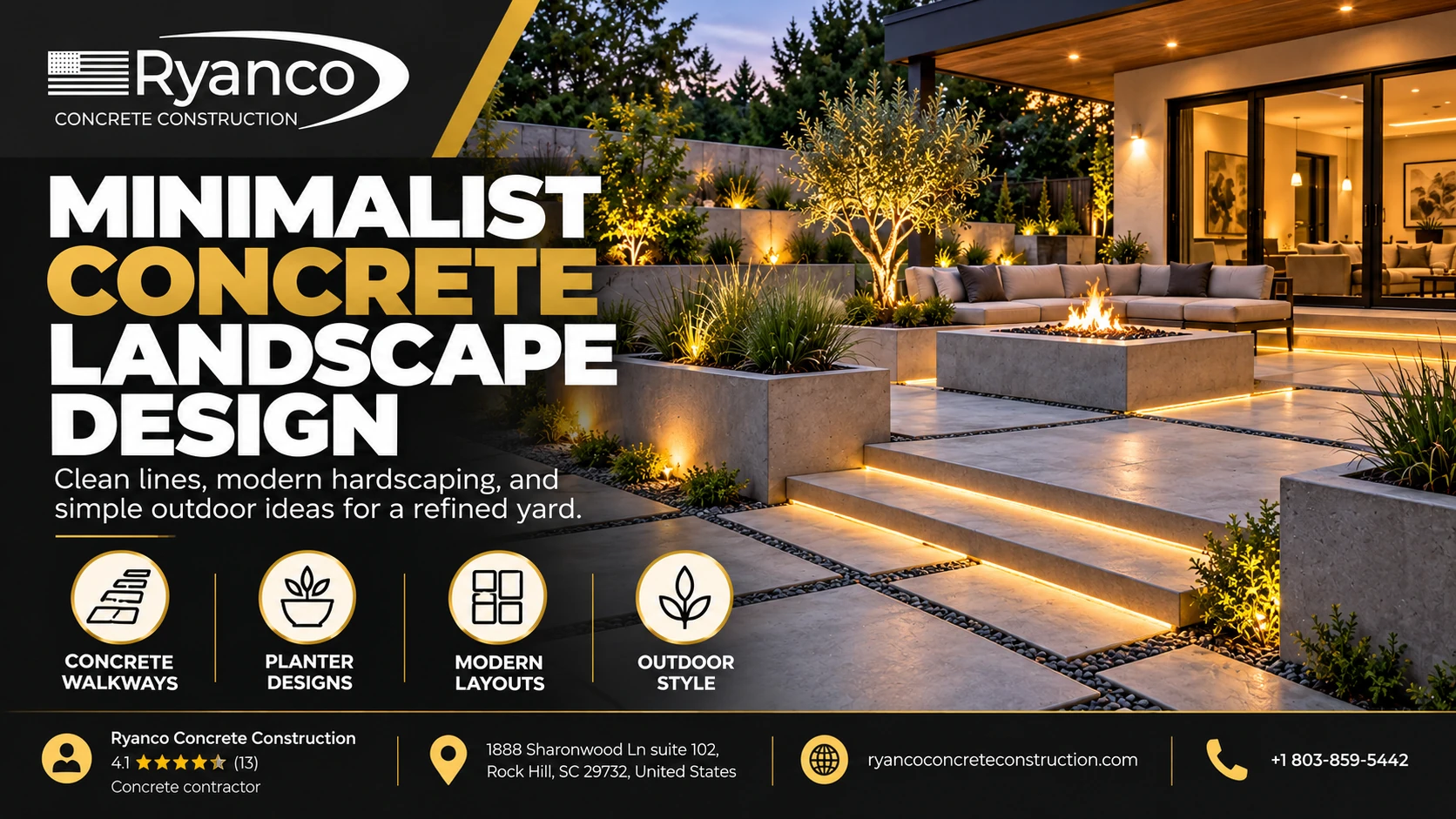 Minimalist Concrete Landscape Design