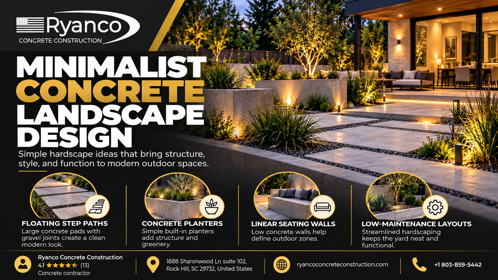 Minimalist Concrete Landscape Design