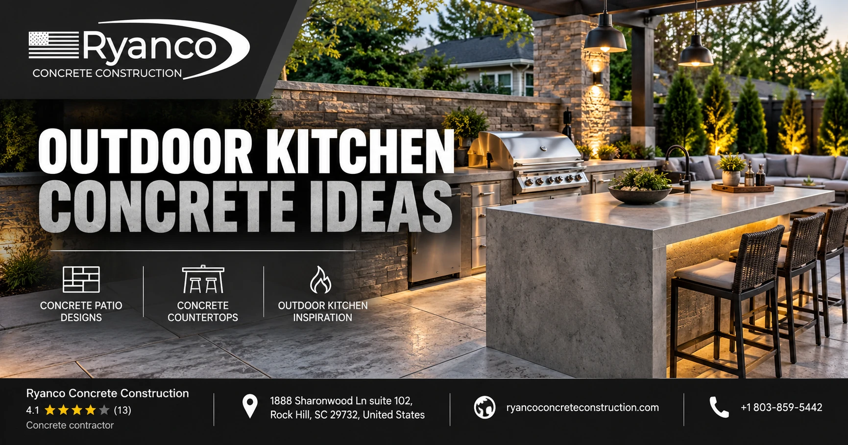 Outdoor Kitchen Concrete Ideas
