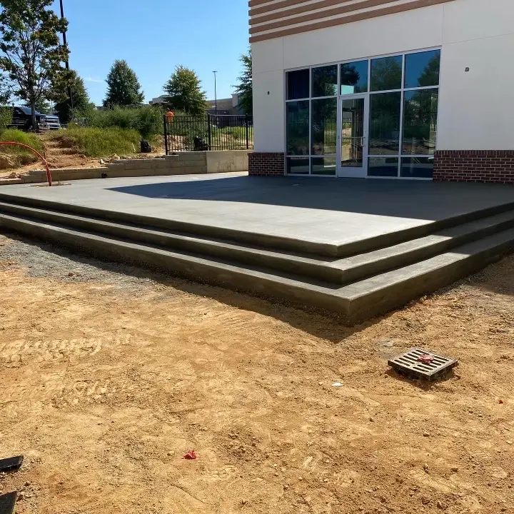 Commercial Concrete Patio Steps